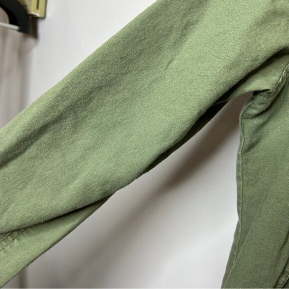 Bethany Mota Linen Cotton Blend Utility Army Jacket Medium Green - Picture 10 of 14